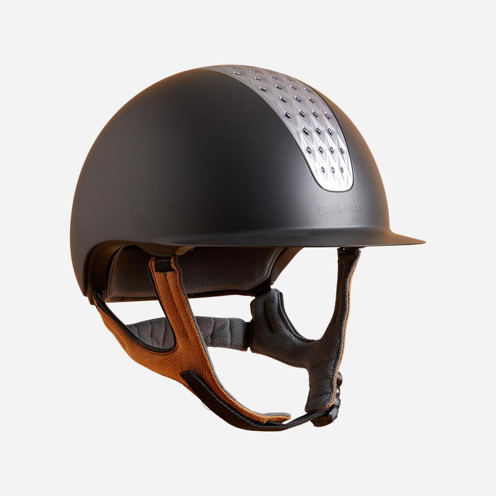 Casque équitation Adulte et Enfant - 520 gris/camel