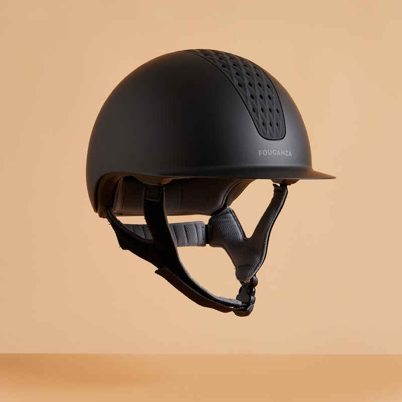 Adult and Kids' Horse Riding Helmet 520 - Matte Black