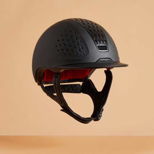 Шлем для верховой езды и чехол черный 900 Fouganza