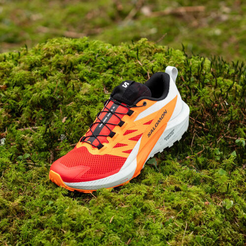 SALOMON SCARPA DA TRAIL RUNNING SENSE RIDE 5 M GRIGIO / ROSSO