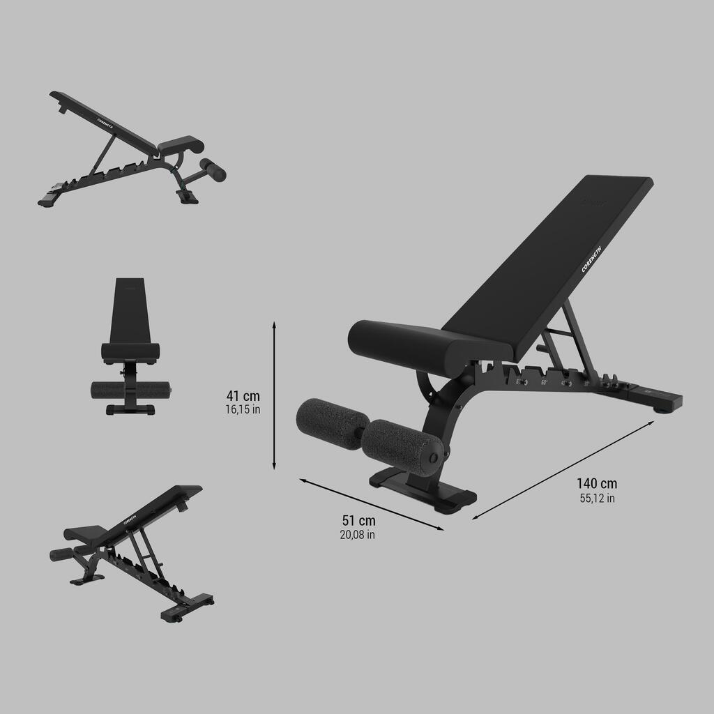 Banc de musculation renforcé, inclinable et déclinable - bench 900
