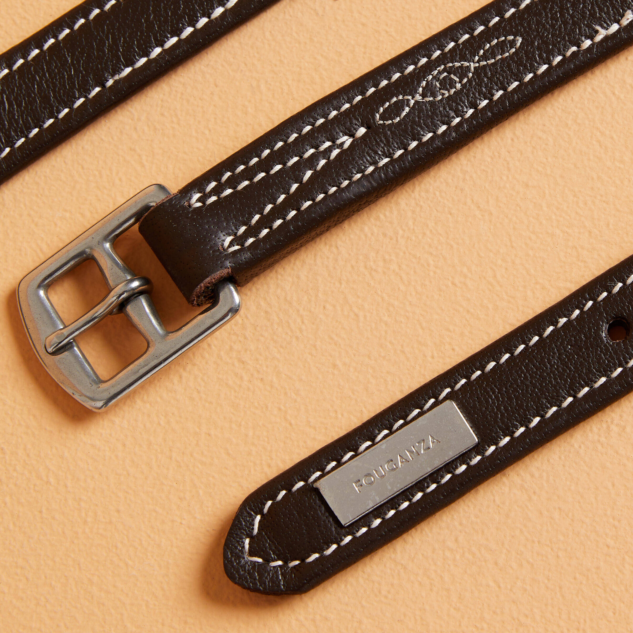 Adult/Kids' Horse Riding Stirrup Leathers Romeo - Brown -  2