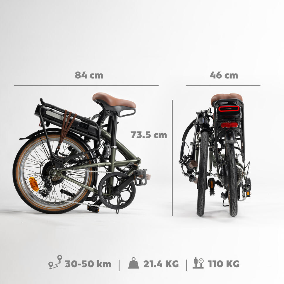 E Bike 20 Zoll Mit Rücktrittbremse E-Bike Klapprad 20 Zoll E-Fold 500 blau BTWIN | Decathlon