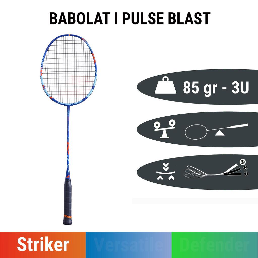 Badmintono raketė „Pulse Blast“, mėlyna, raudona