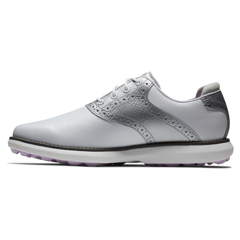 ZAPATILLAS GOLF IMPERMEABLES FJ TRADITION MUJER - BLANCO Y PLATA