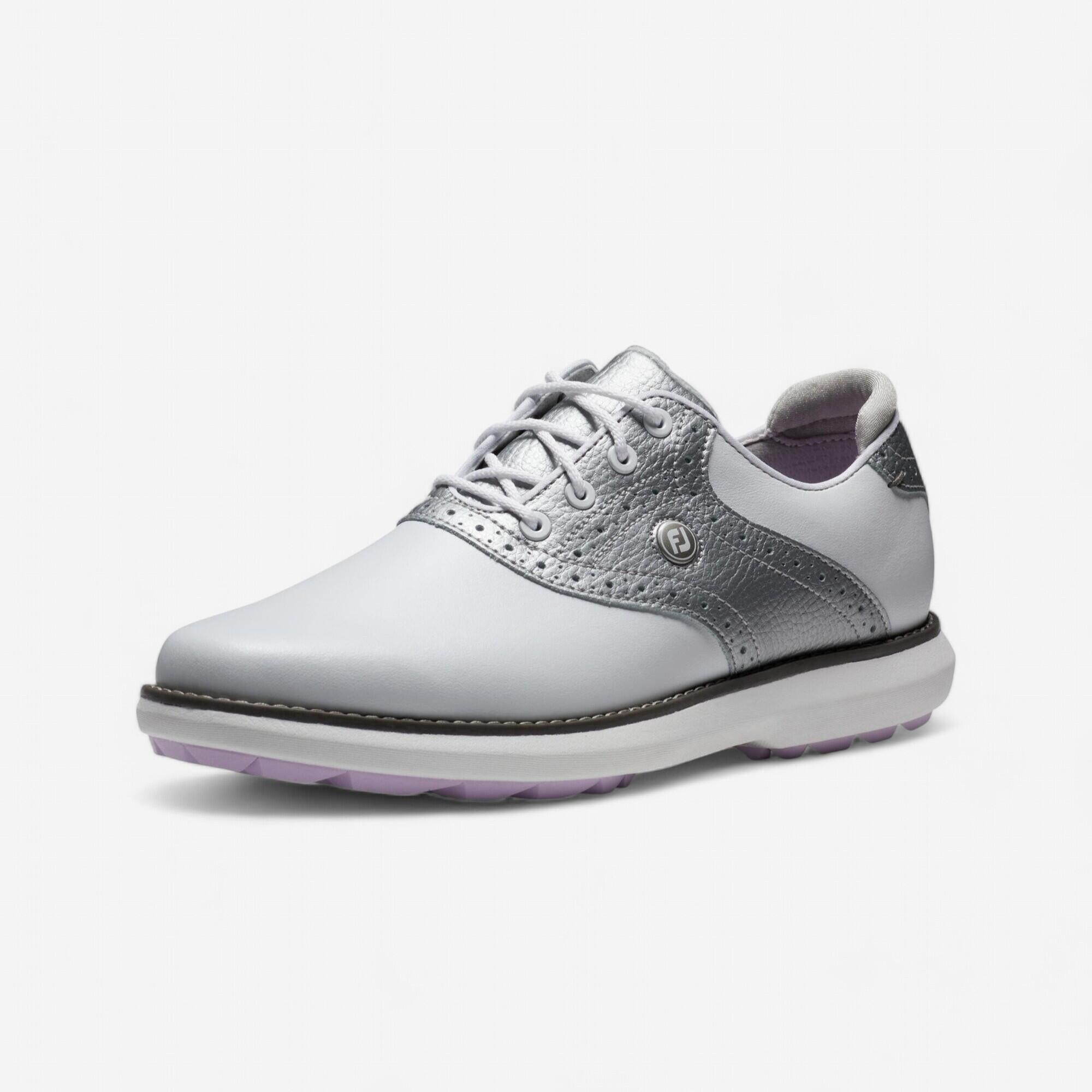 CHAUSSURE GOLF IMPERM ABLES FJ TRADITION FEMME BLANC ET ARGENT