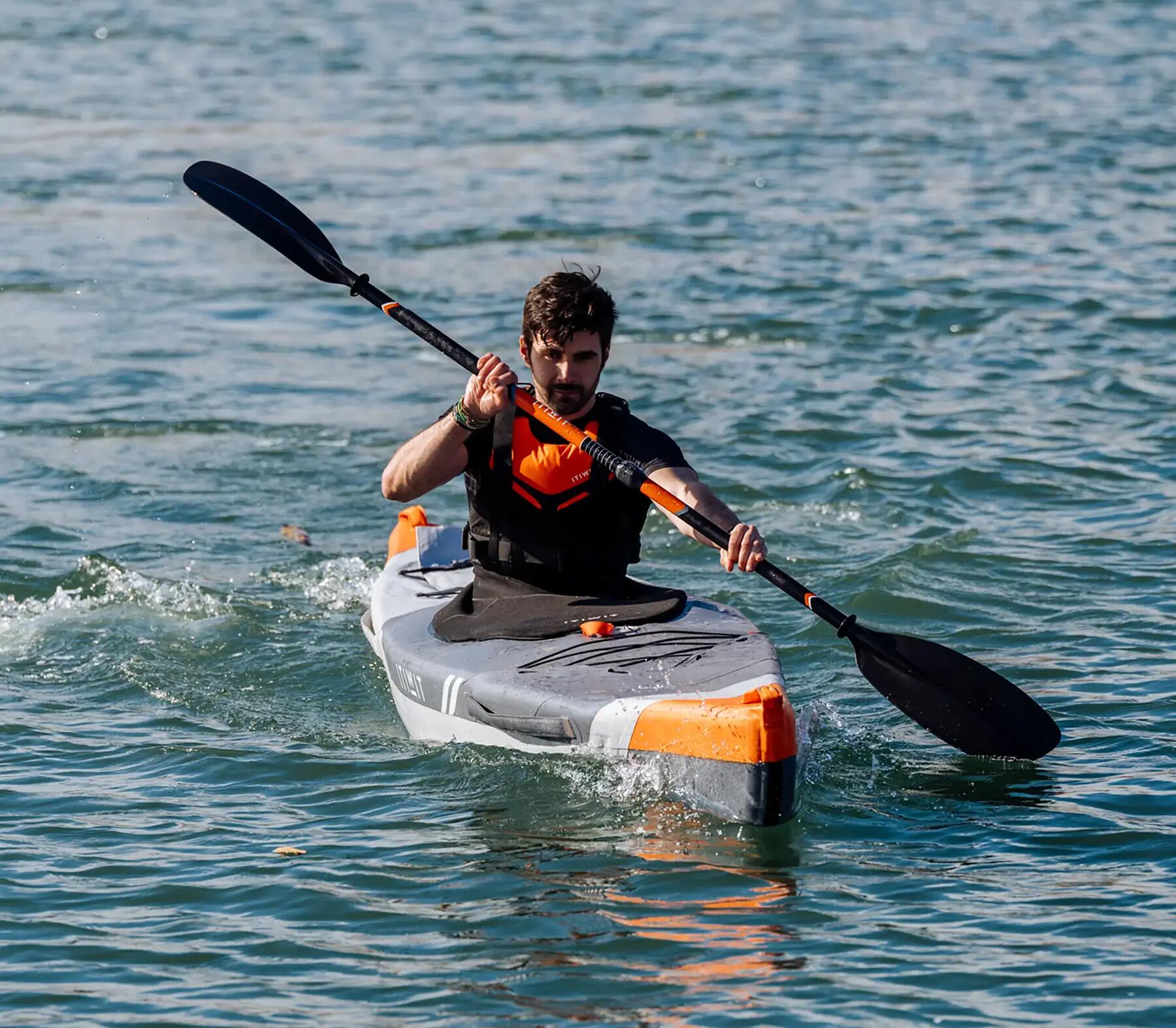 Man doing a forward stroke 