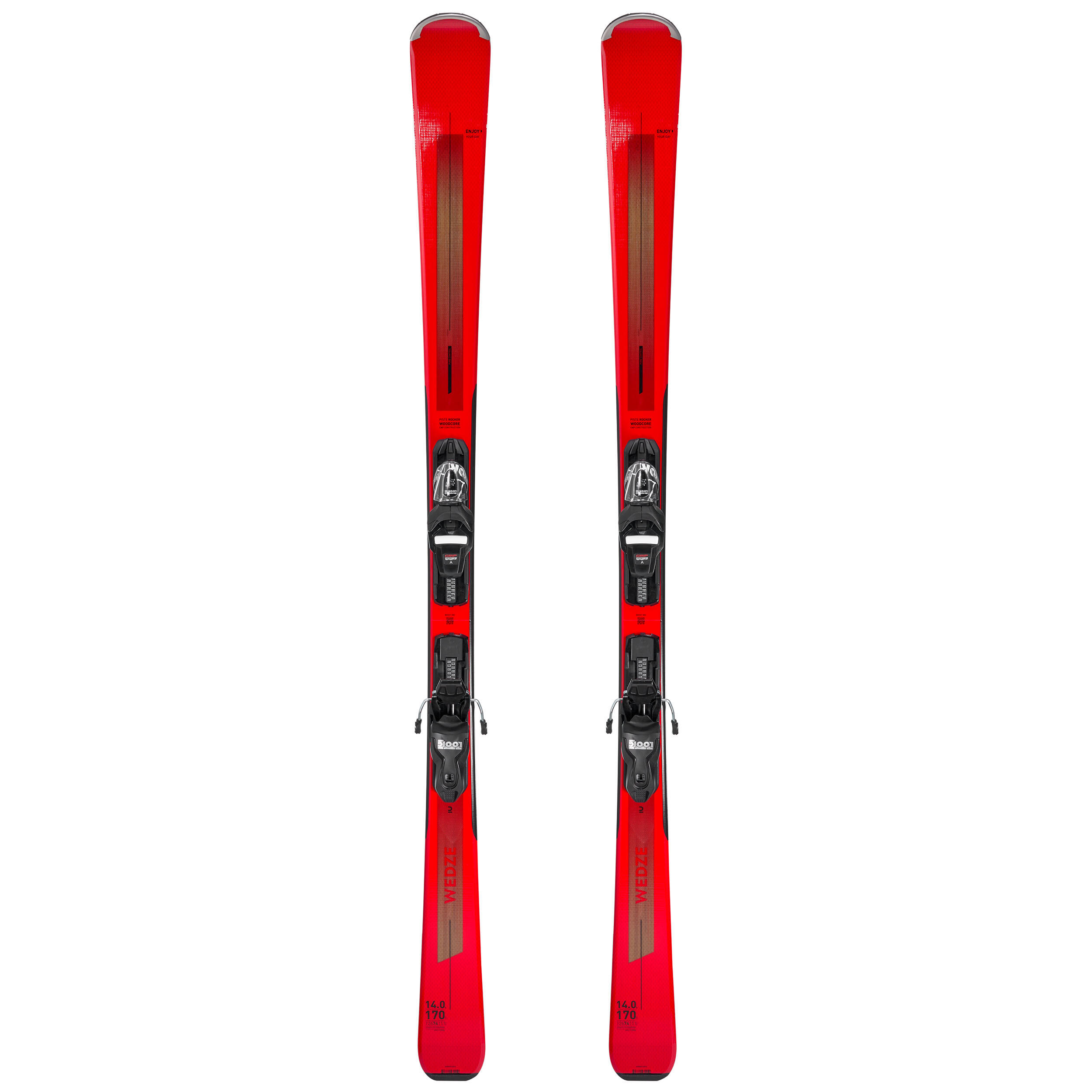 Men’s Downhill Skis & Bindings Boost 500 Red Wedze Decathlon