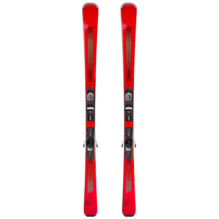 MEN'S DOWNHILL SKI WITH BINDINGS - BOOST 500 - RED