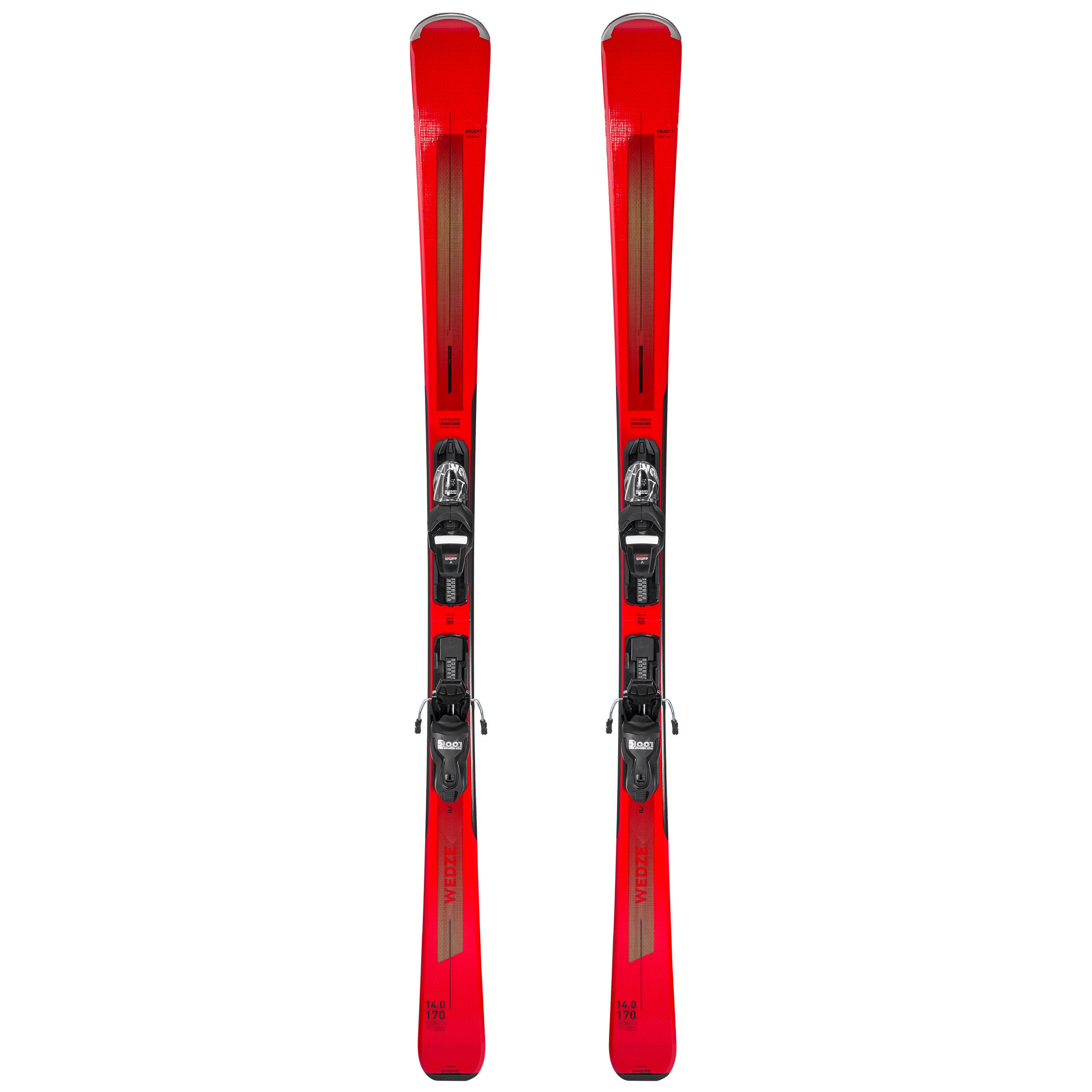  Schiuri cu legături schi alpin Boost 500 Roșu Bărbați 