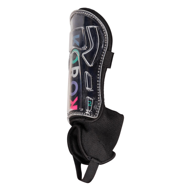 Kids' Low Intensity Field Hockey Shin Guard FH100 Multicolour KOROK