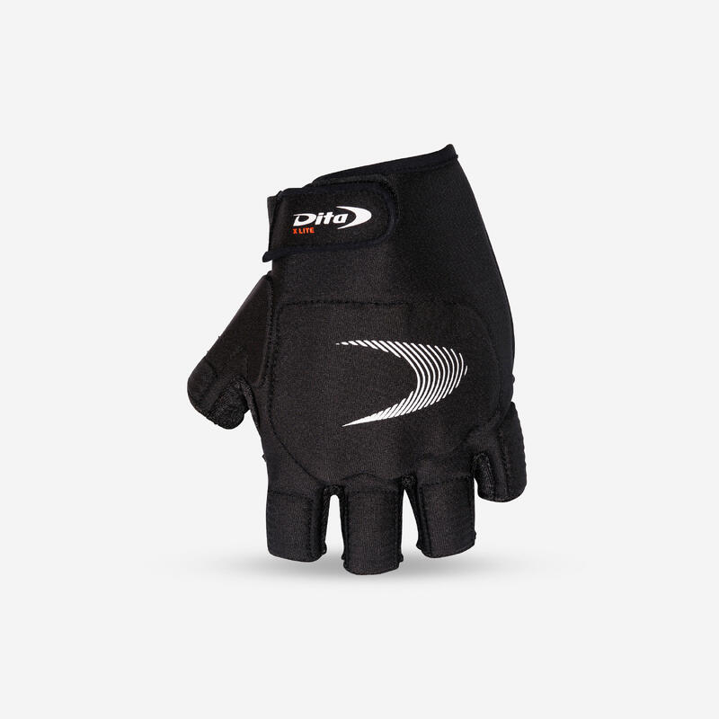 Hockeyhandschoen voor tieners/volwassenen Xlite 1 vingerkootje zwart/wit