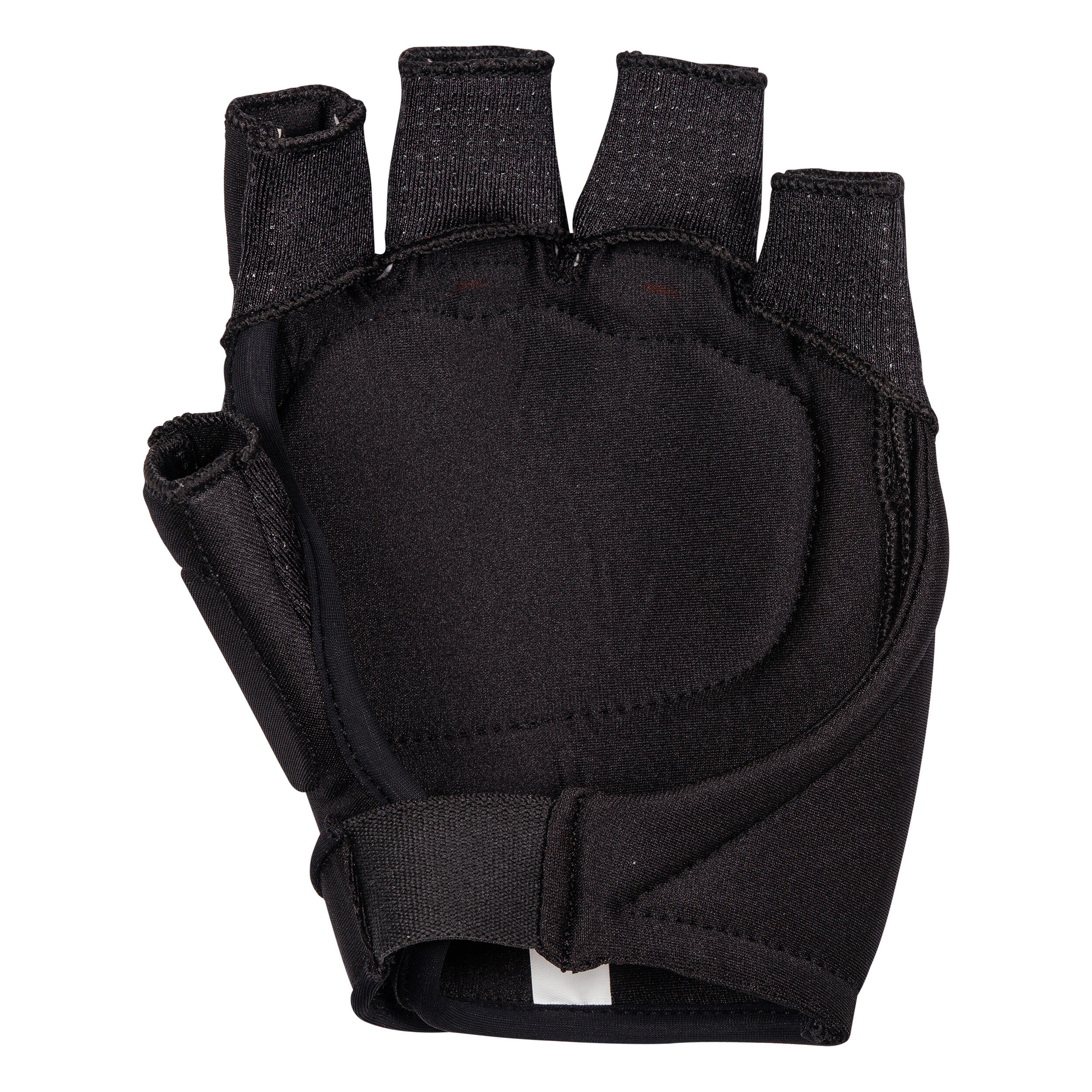 Kids'/Adult Field Hockey Medium Intensity Half Finger Glove Xlite - Black/White 2/2
