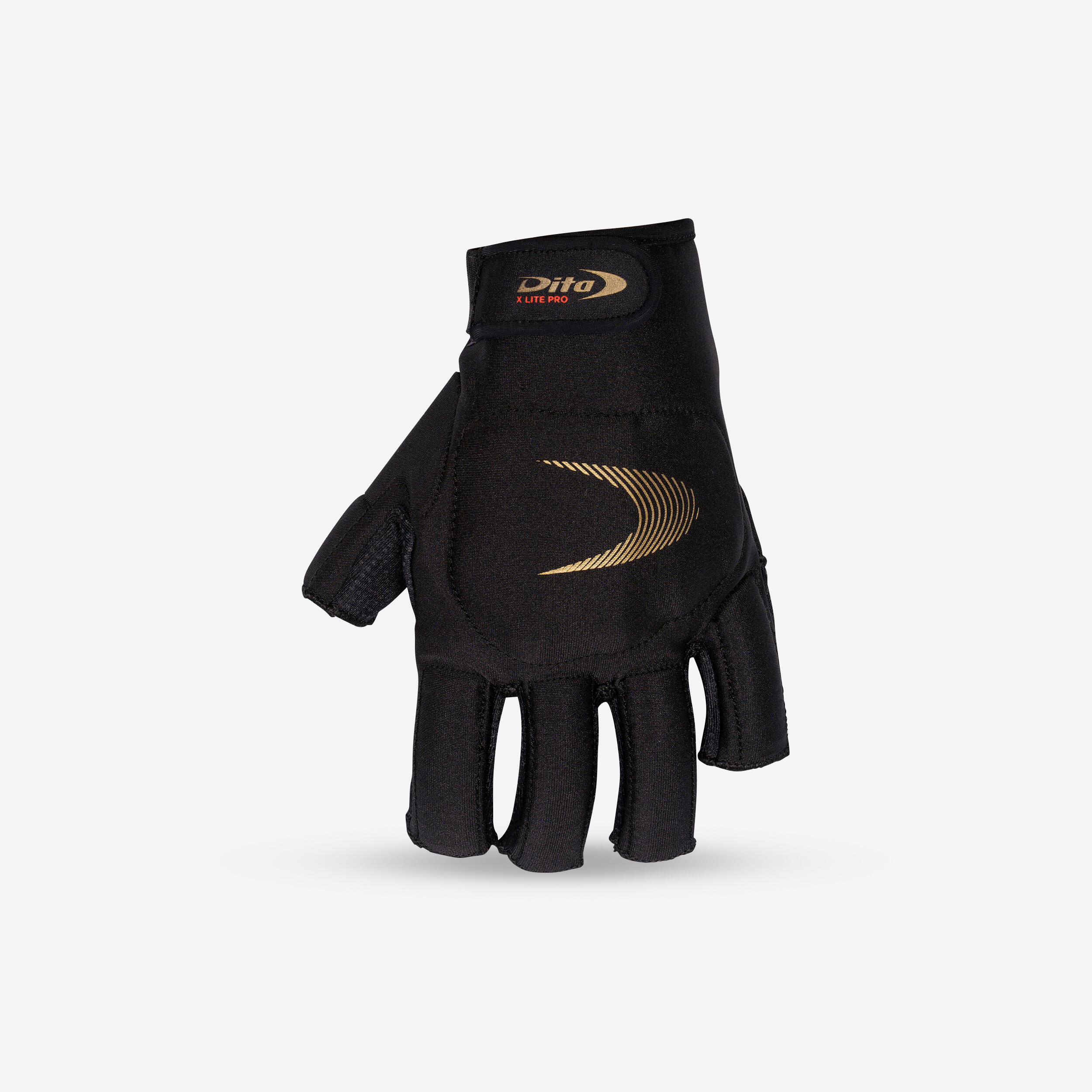 Kids'/Adult Moderate-Intensity 2 Knuckle Hockey Gloves Xlite Pro - Black 1/2