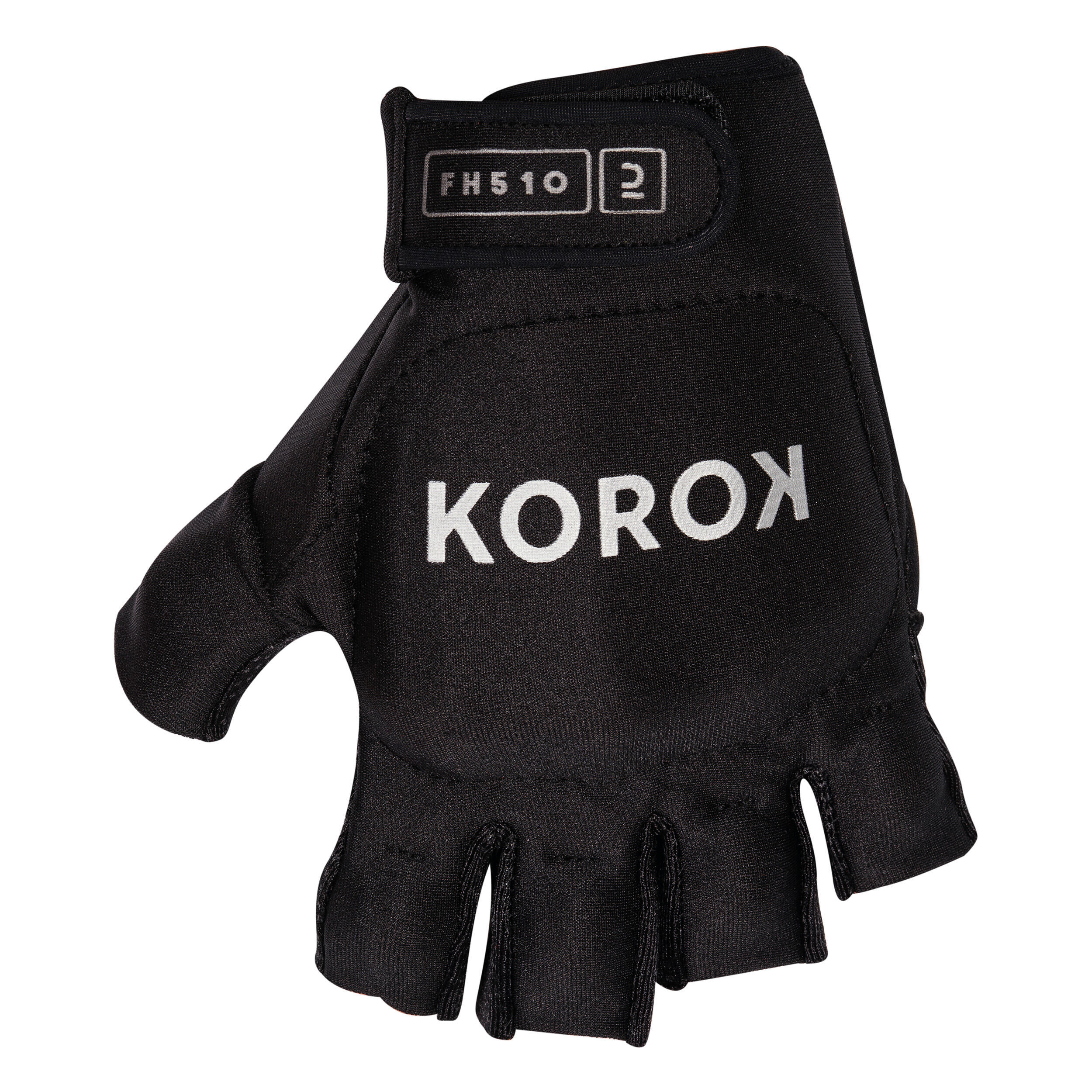 KOROK Kids'/Adult Medium-Intensity 1 Knuckle Field Hockey Glove FG510 - Black/Grey