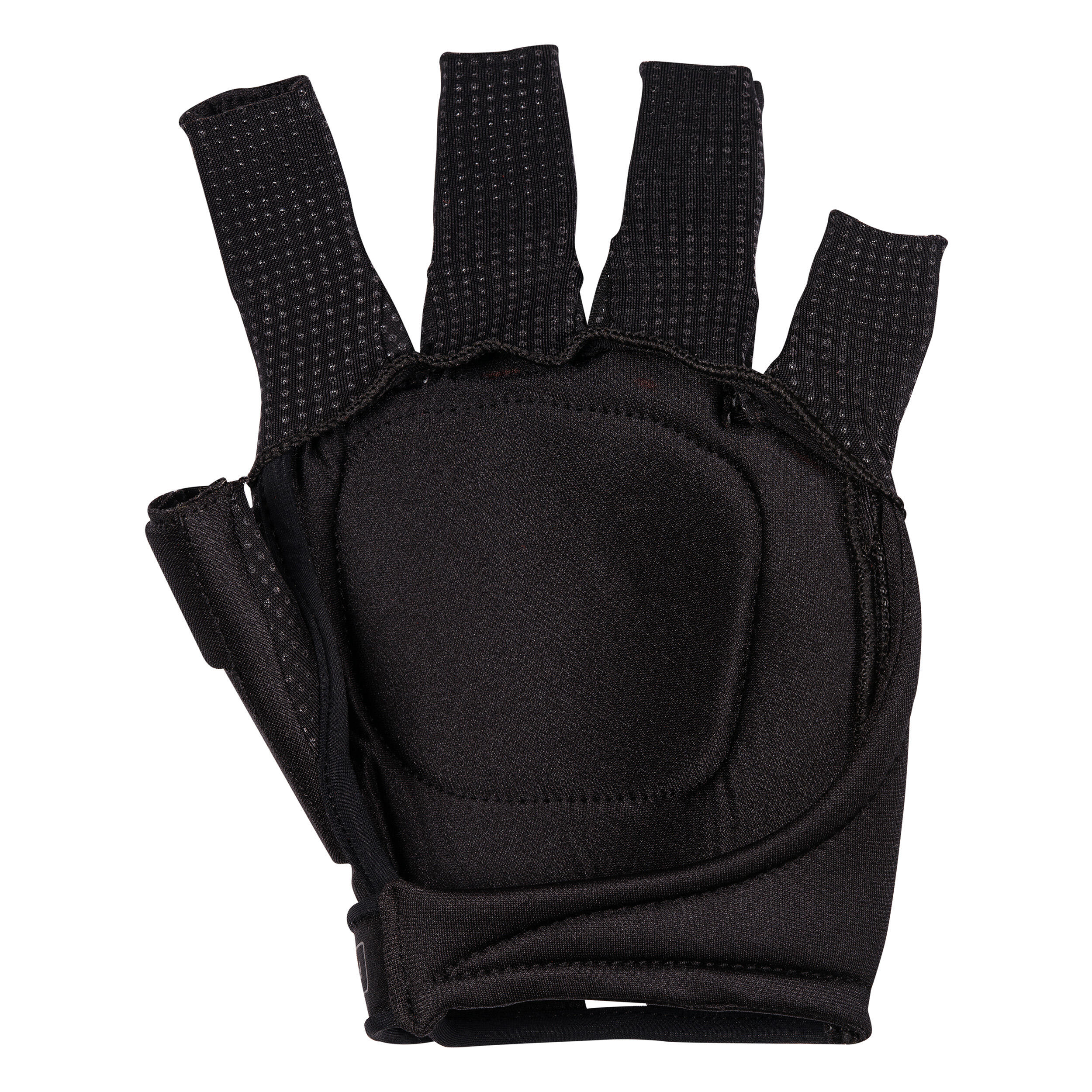 Damen/Herren 3/4-Finger Hockey Handschuh - FH520 schwarz/grau 2/5