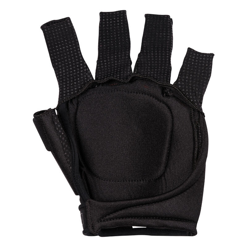 Gant de hockey 2 phalanges intensité moyenne/forte ado/adulte FH520 Noir Gris