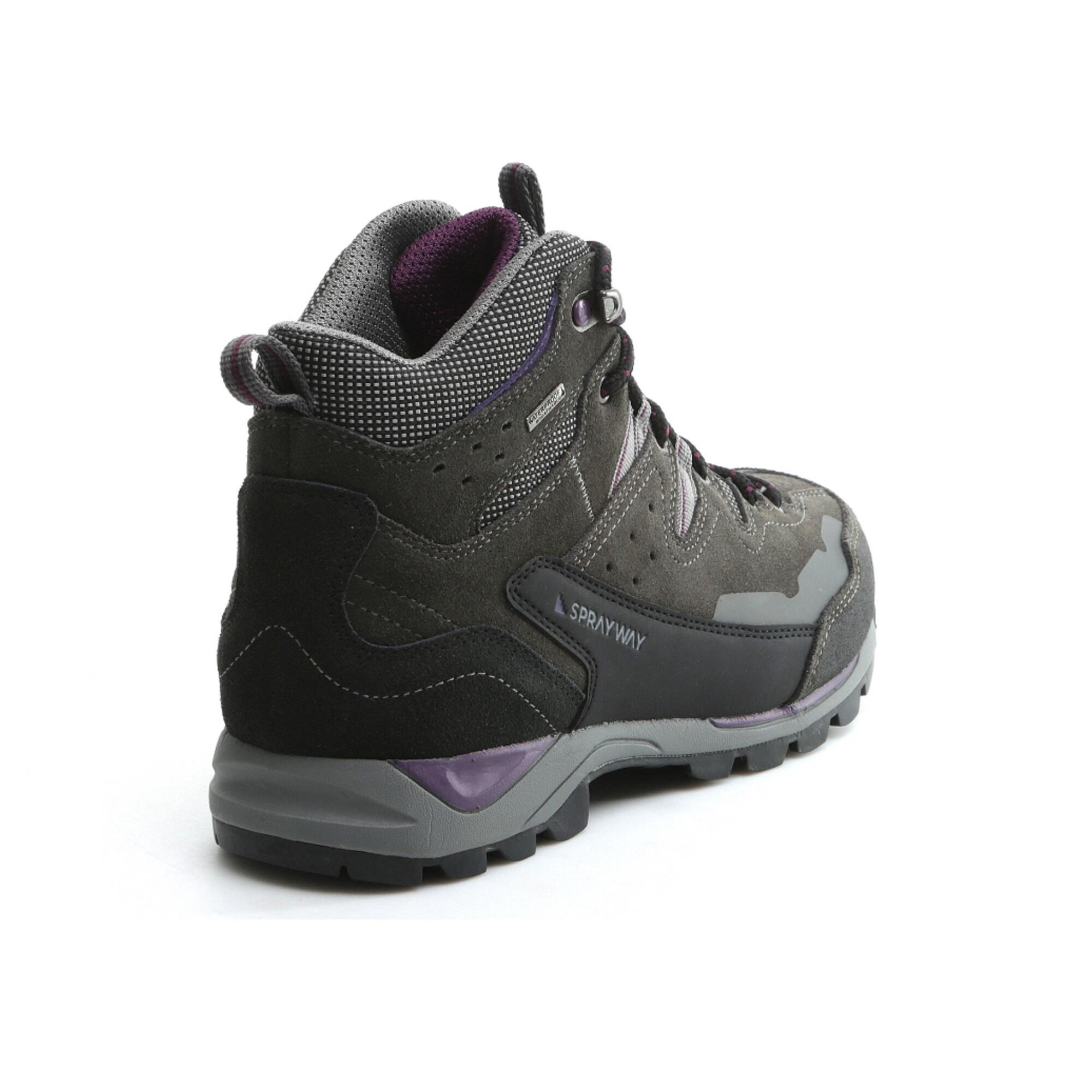 Womens waterproof leather boots - Sprayway Oxna Mid Charcoal/Purple 5/5