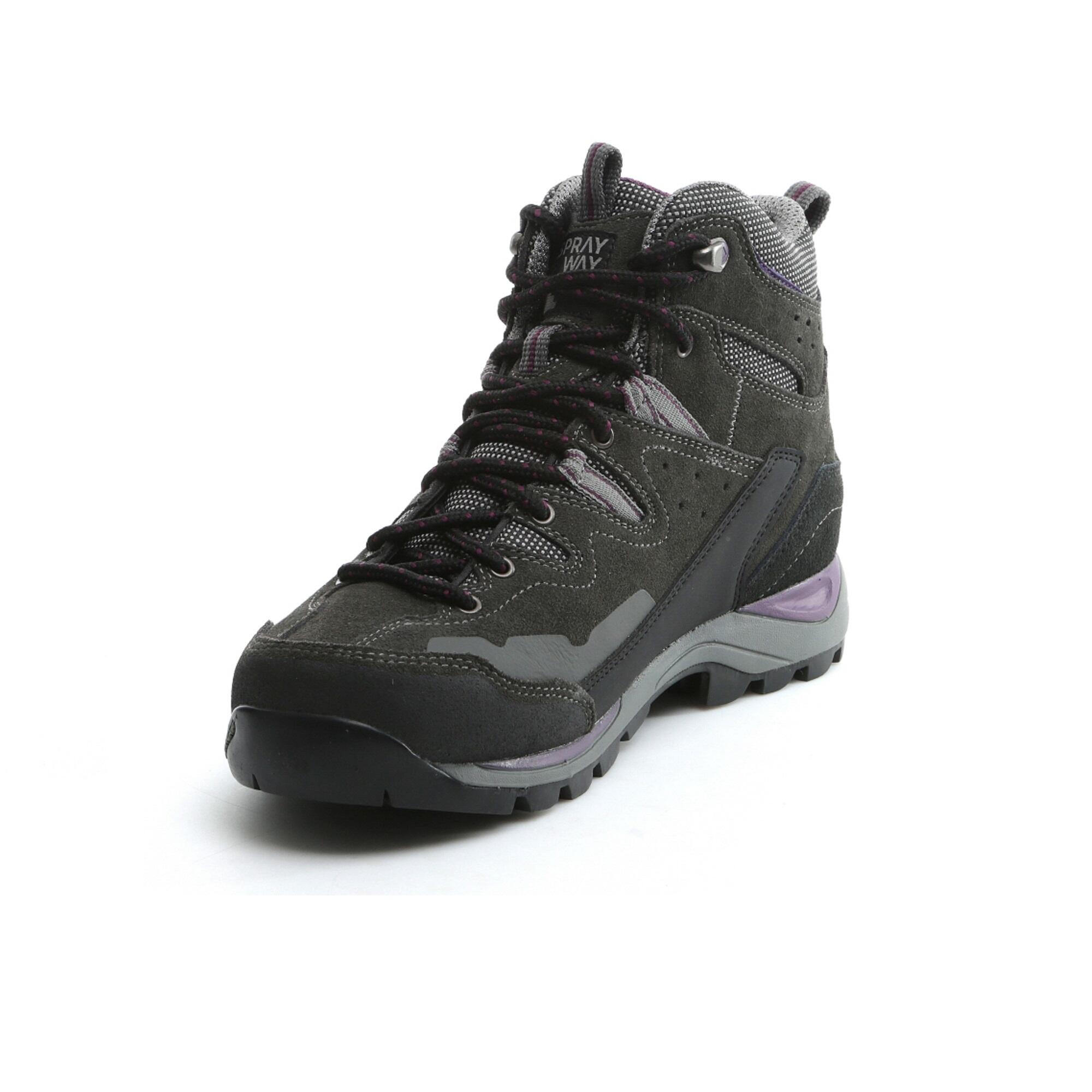 Womens waterproof leather boots - Sprayway Oxna Mid Charcoal/Purple 4/5