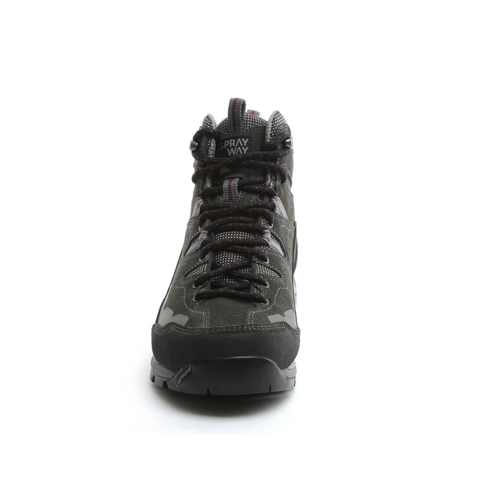 Womens waterproof leather boots - Sprayway Oxna Mid Charcoal/Purple 3/5