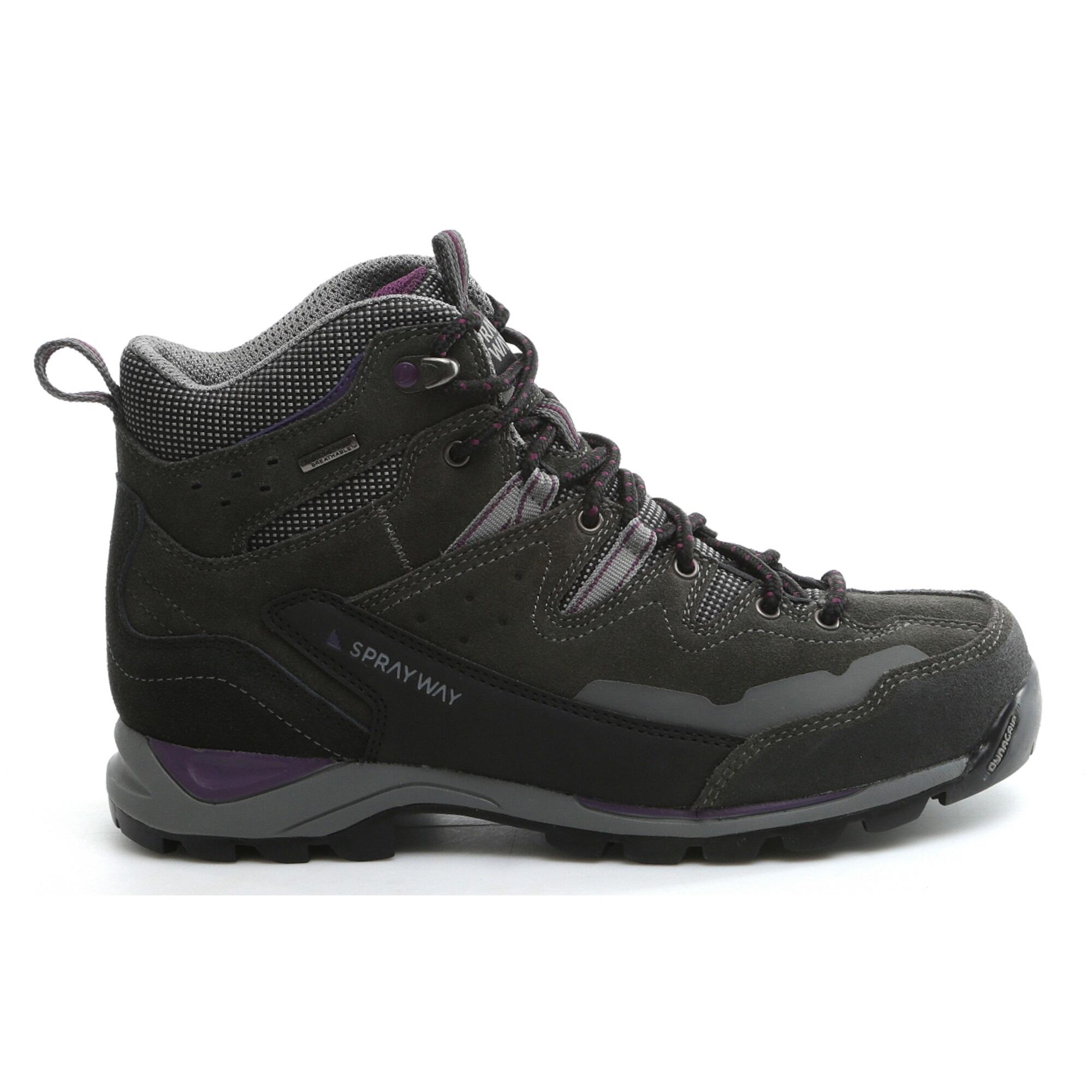 Womens waterproof leather boots - Sprayway Oxna Mid Charcoal/Purple 2/5