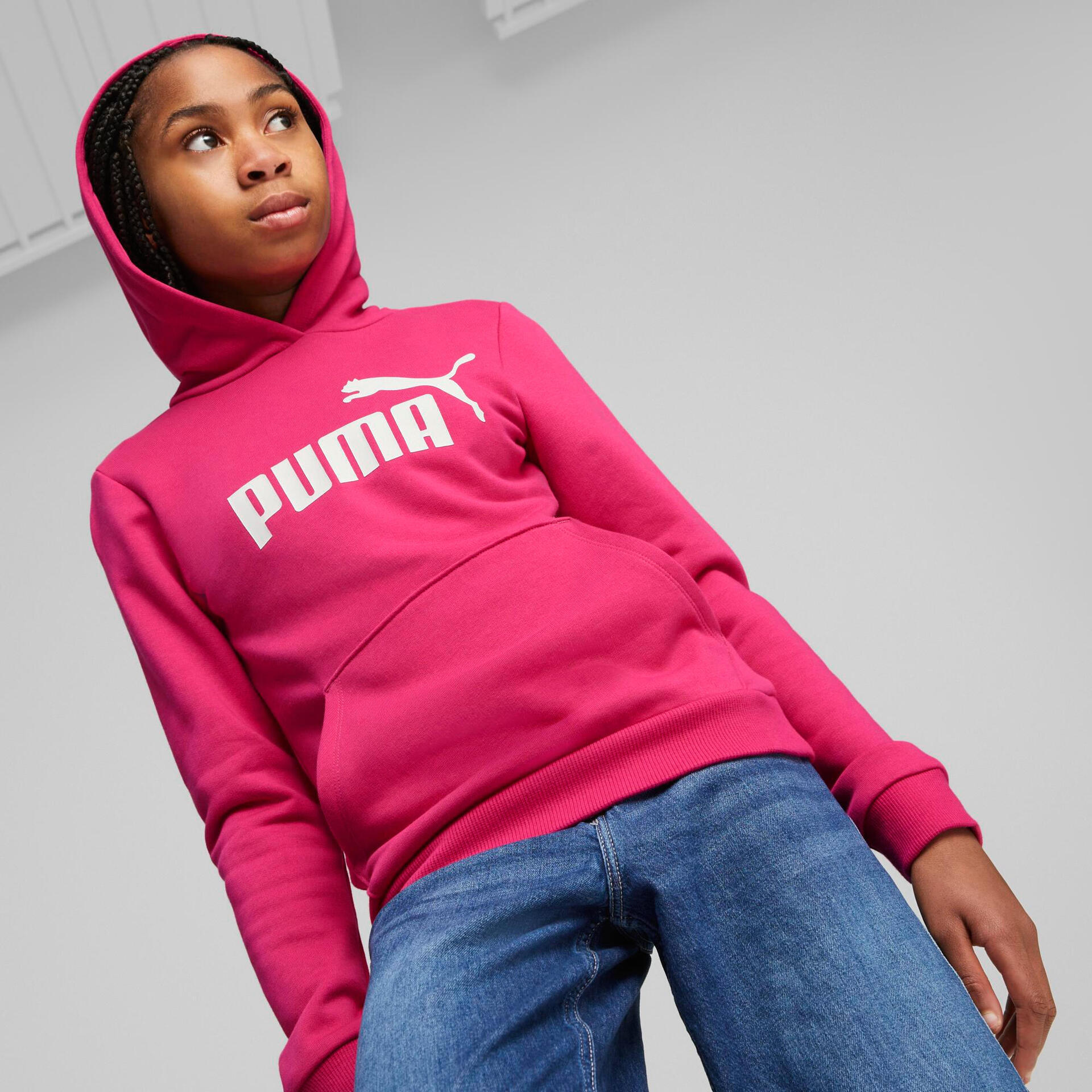 Logo Pink Puma Sweatshirt HER Women's Hoodie PUMA