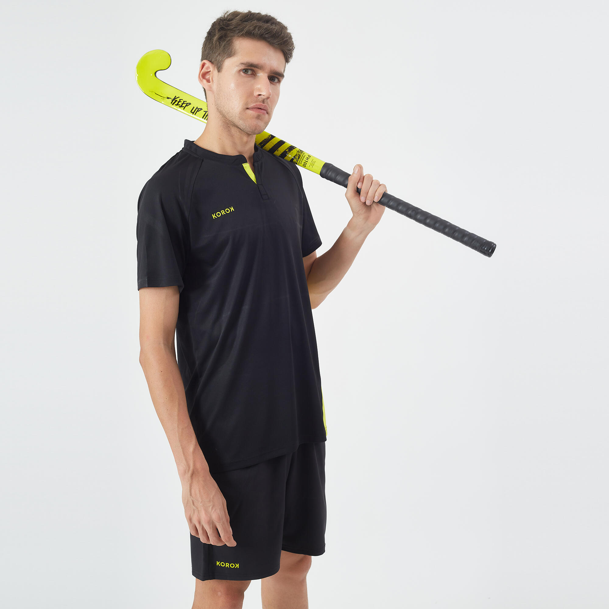 Men Hockey Shorts FH100 - Black