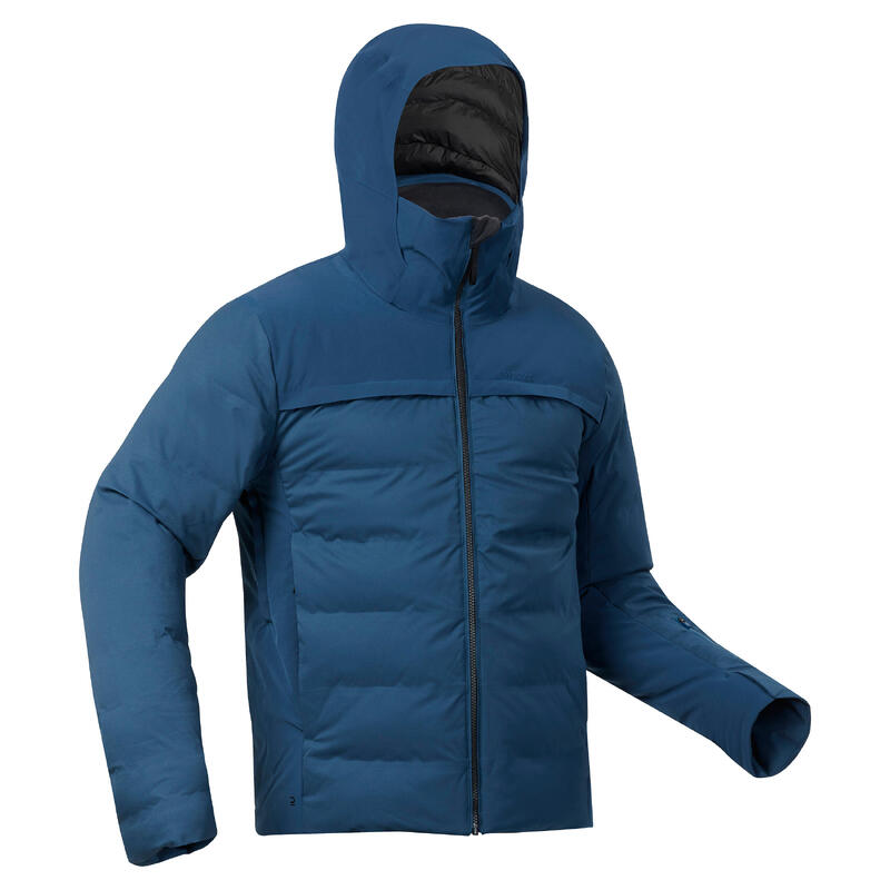 Erkek Şişme Kayak/Snowboard Montu - Petrol Mavisi - 500 Warm
