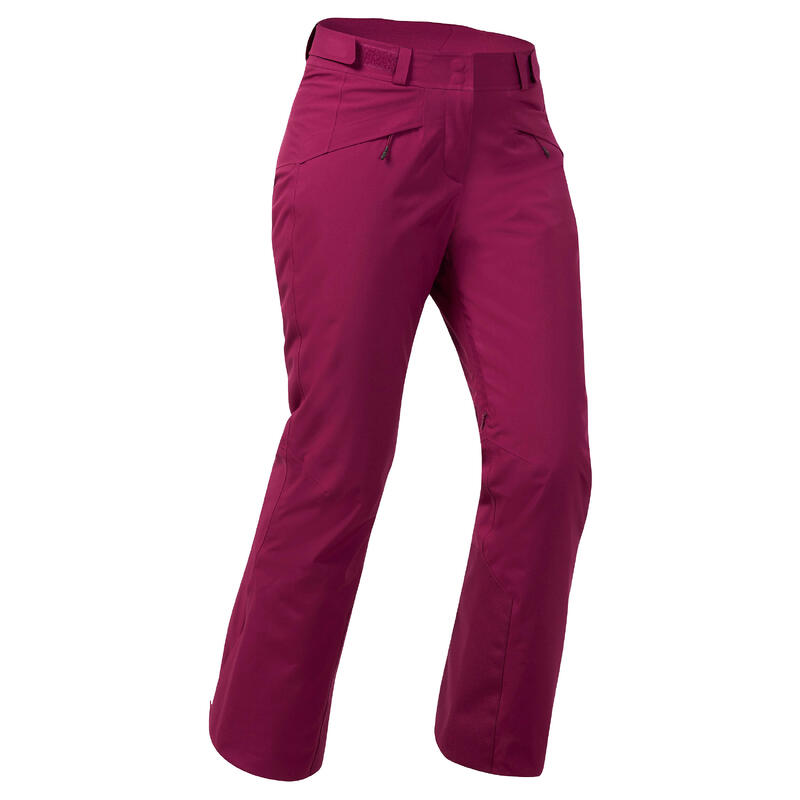 Pantalon de ski chaud femme 580 - bordeaux