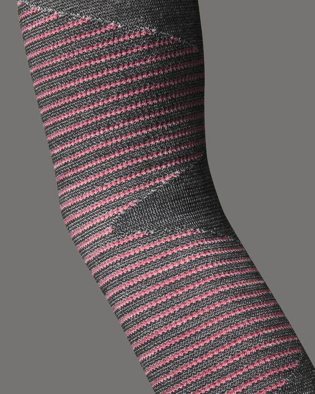 Women's ski 900 merino wool seamless base layer top - grey/pink