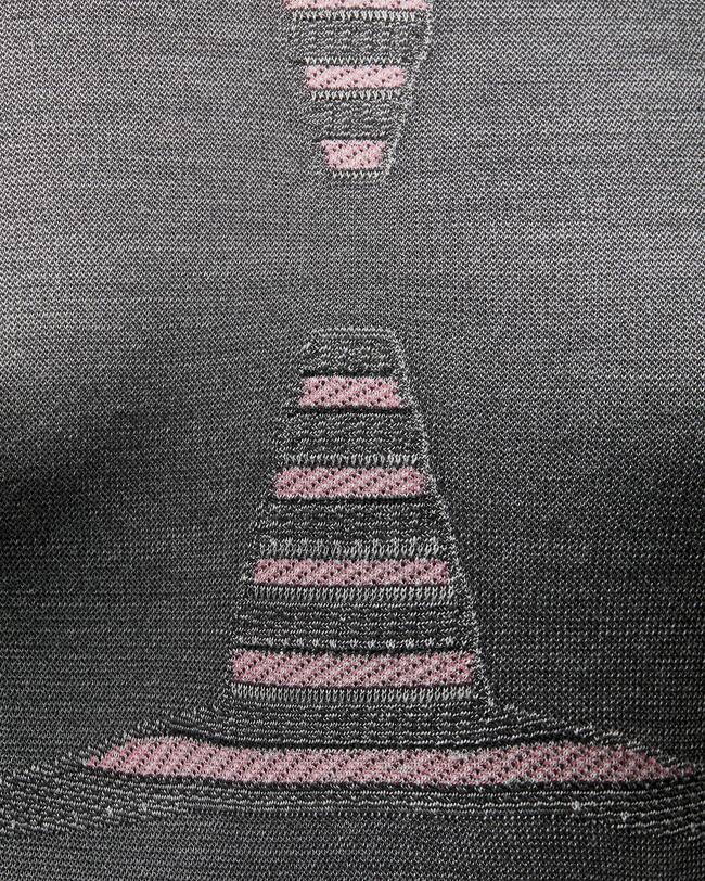 Skiunterwäsche Funktionsshirt Damen Merinowolle Seamless - BL 900 grau/rosa