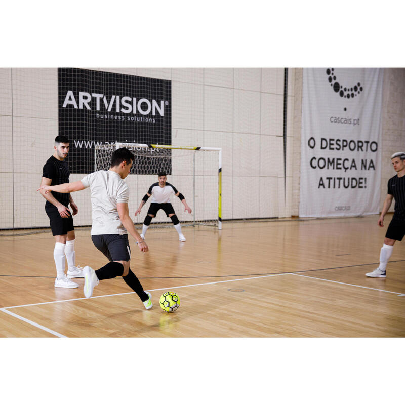 Damen/Herren Fussball Hallenschuhe Futsal Leder MFoam ‒ Eskudo Pro weiss
