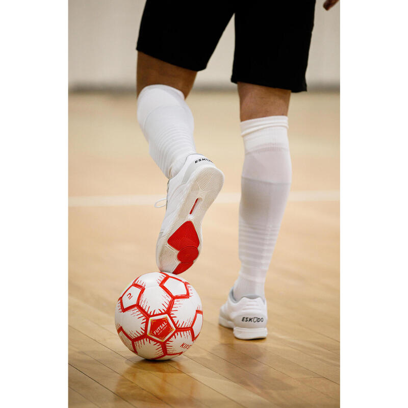 Size 4 Futsal Ball (63 cm Perimeter) - Red/White