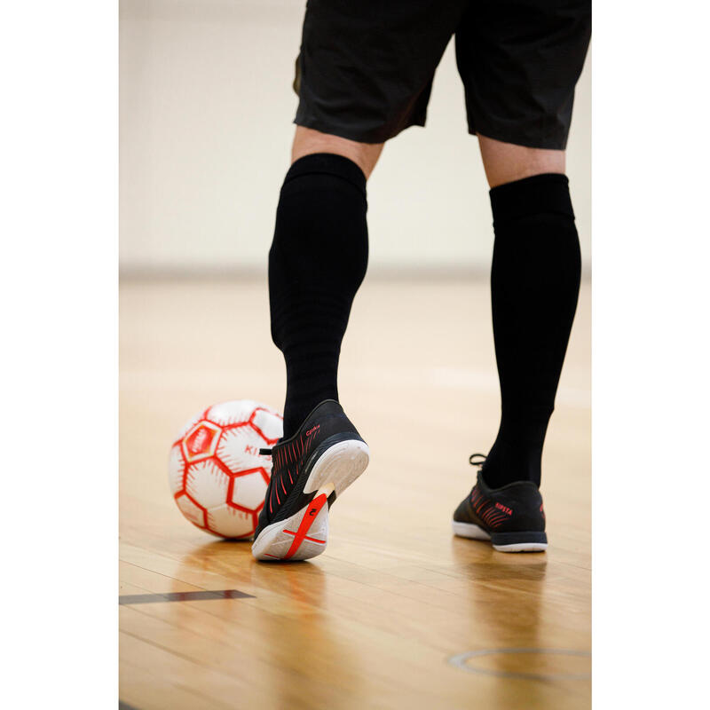 Zaalvoetbalschoenen Ginka Pro zwart roze