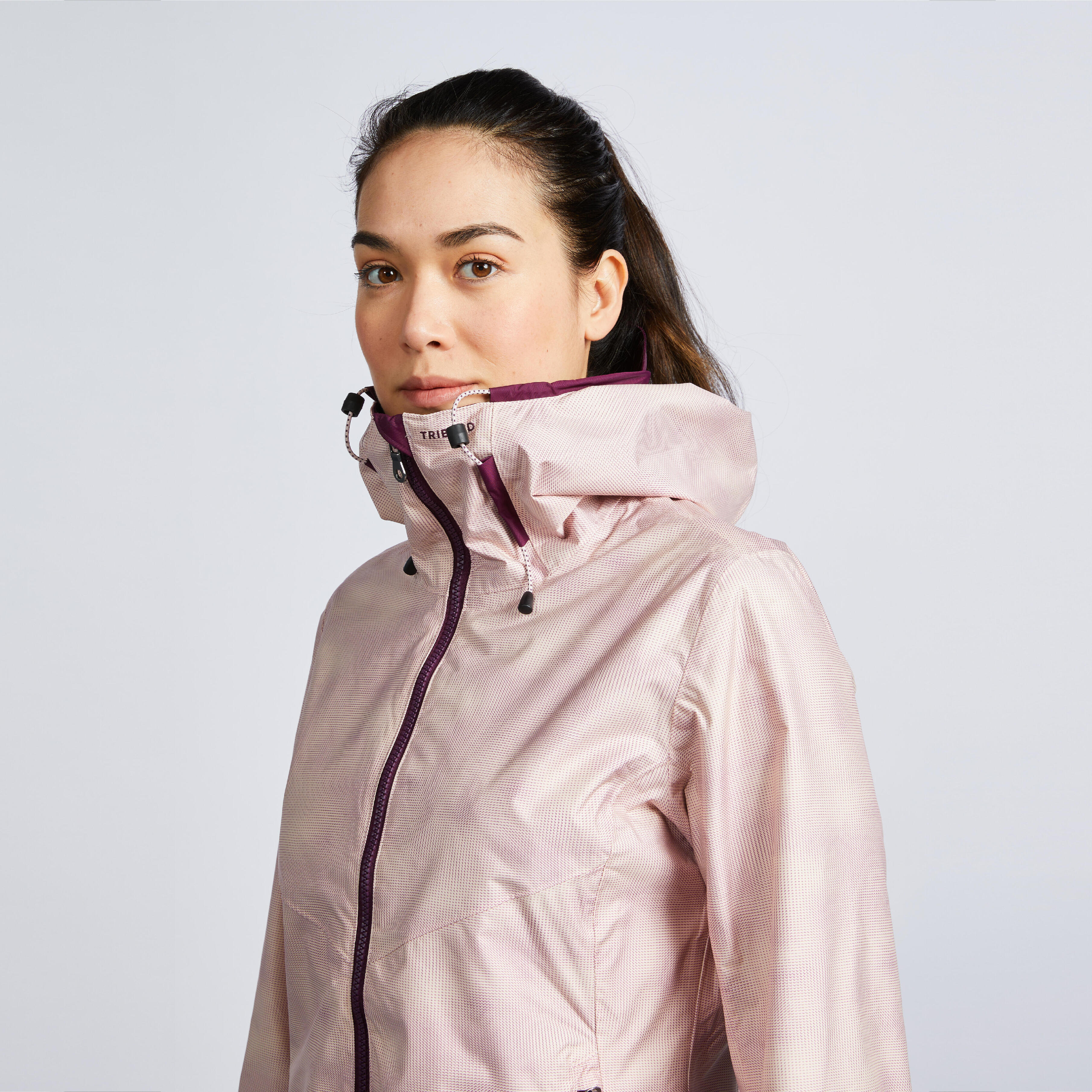 Women’s Sailing Waterproof Rainproof Jacket SAILING 100 light pink AO