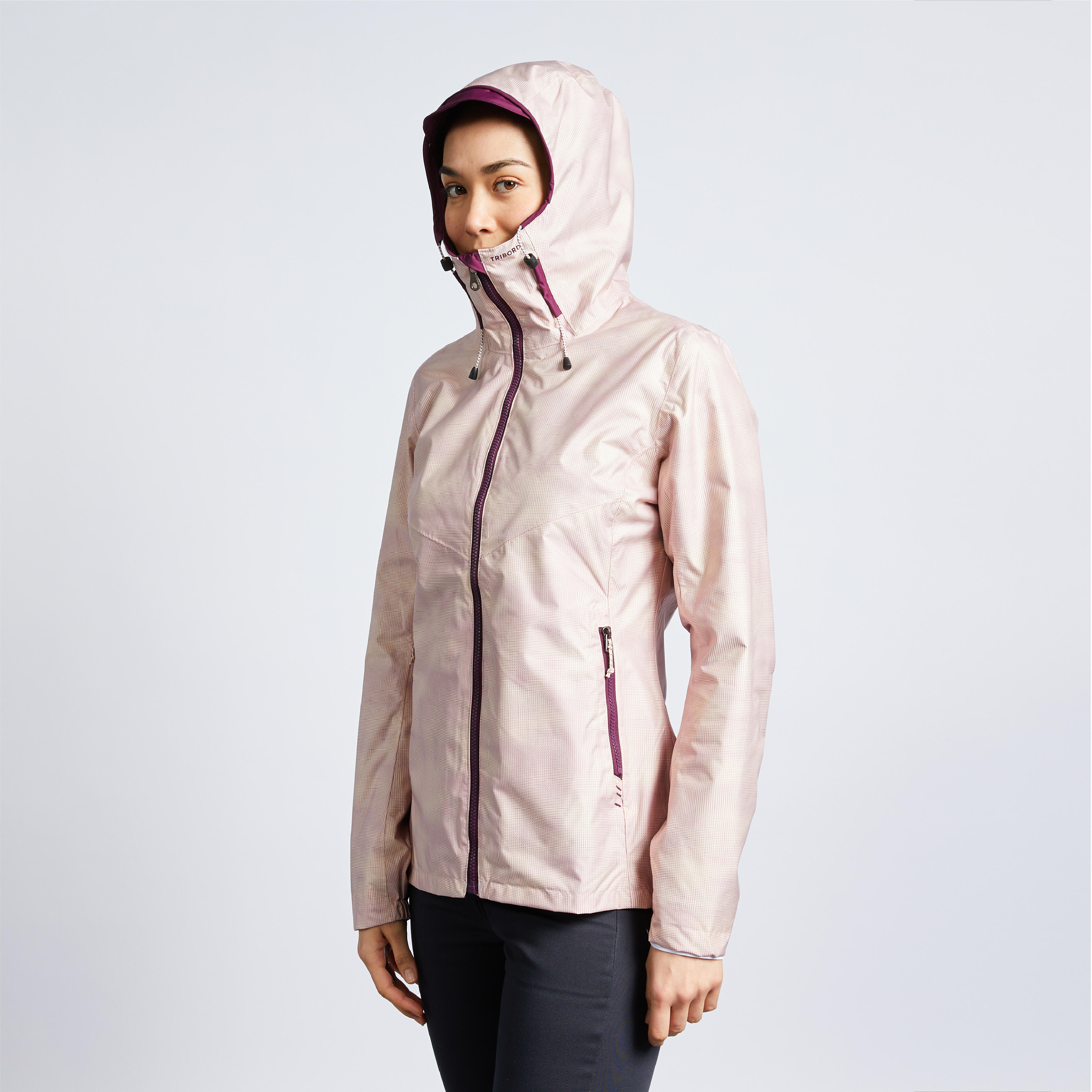 Women s Sailing Waterproof Rainproof Jacket SAILING 100 light pink AO