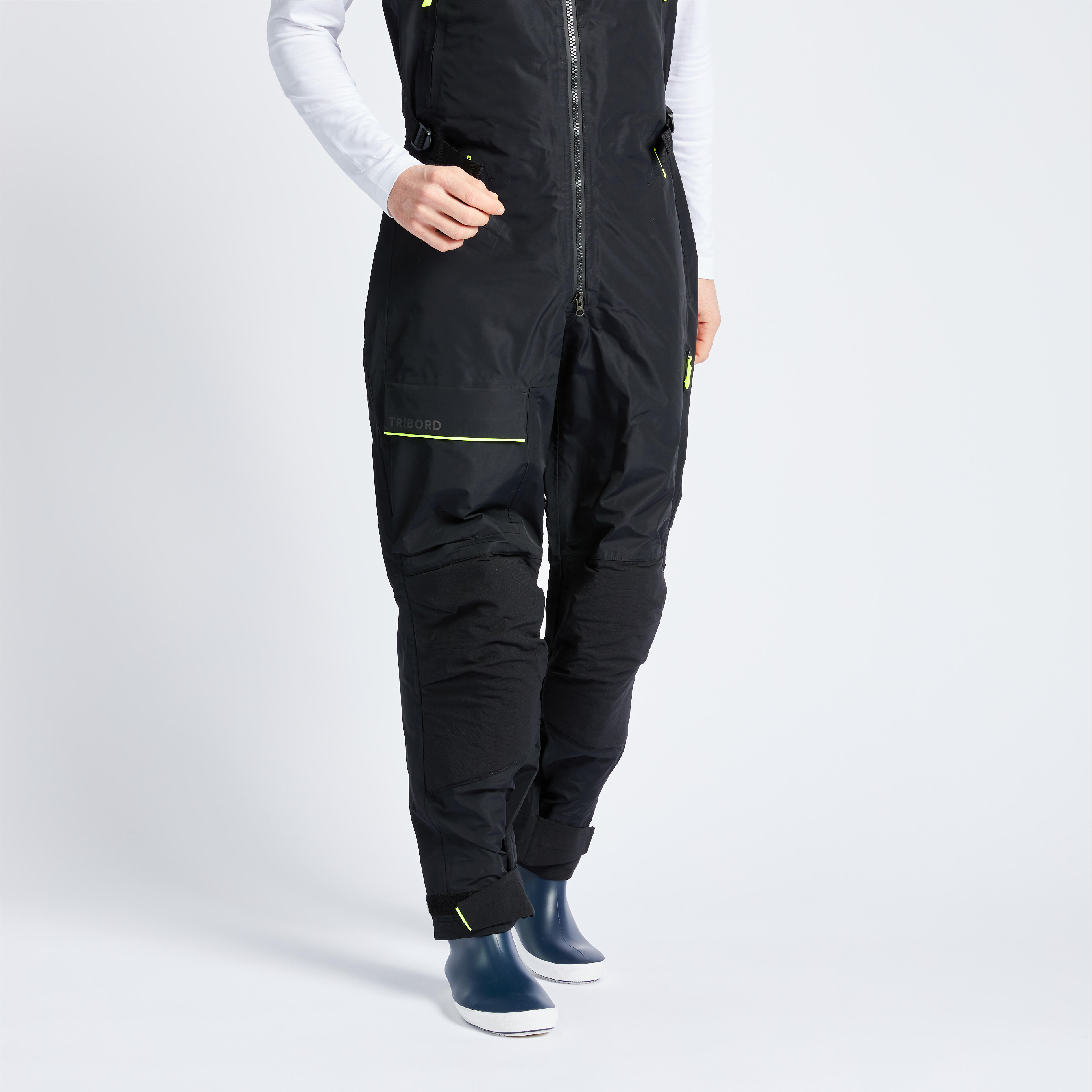 Waterproof Sailing Overalls - 900 Black - TRIBORD