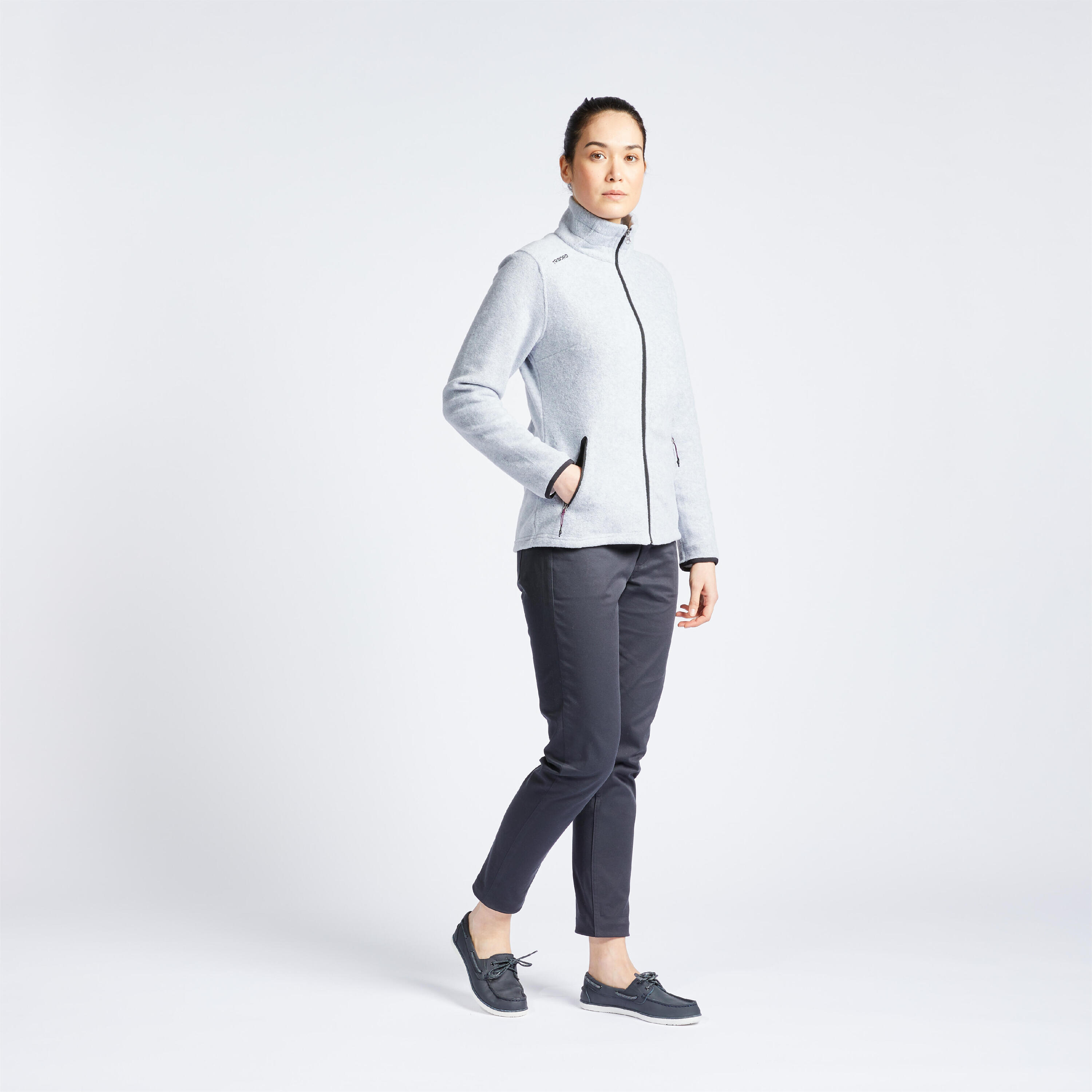 Chaqueta polar Mujer Sailing 100 gris perla 7/13