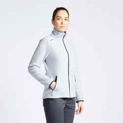 Women warm fleece sailing jacket 100 - Mottled grey