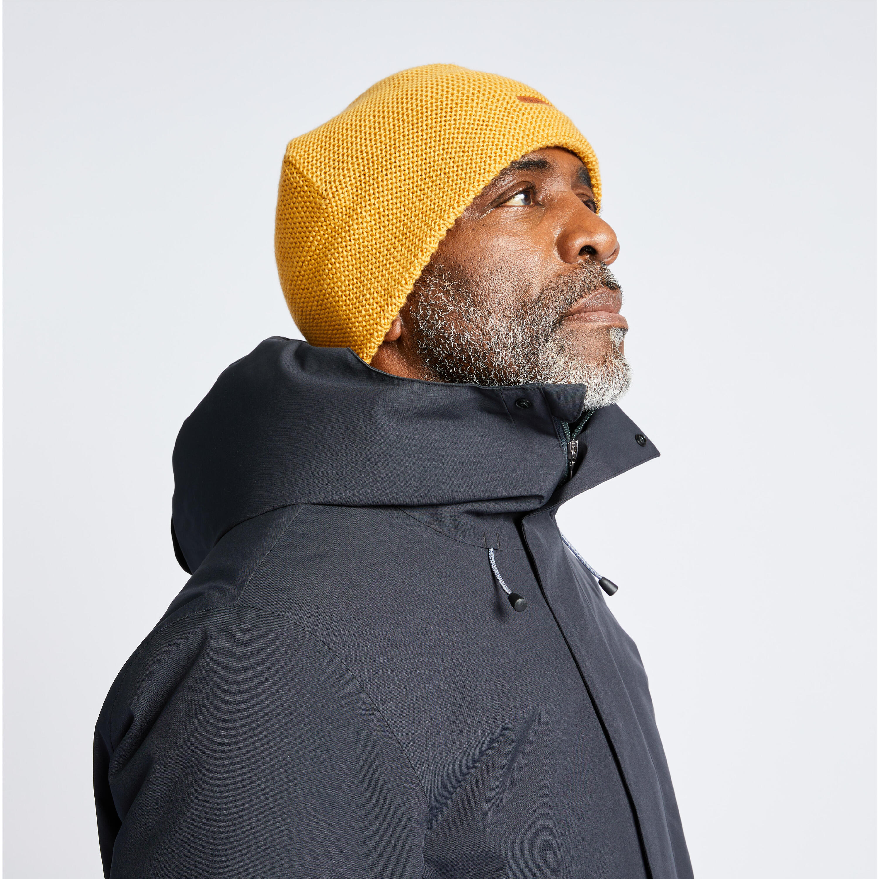 Gorro cortaviento con forro polar adulto 100 ocre 2/8