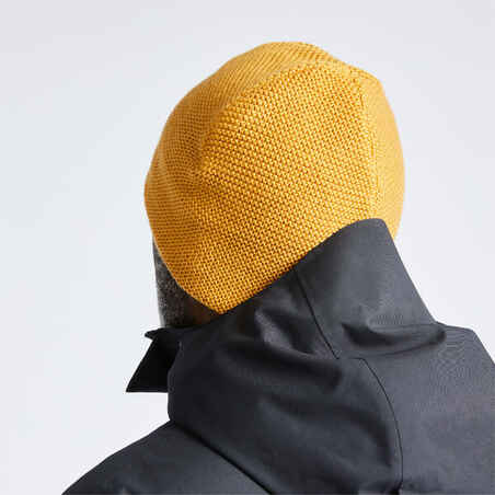 Adult's sailing warm windproof beanie SAILING 100 - Ochre