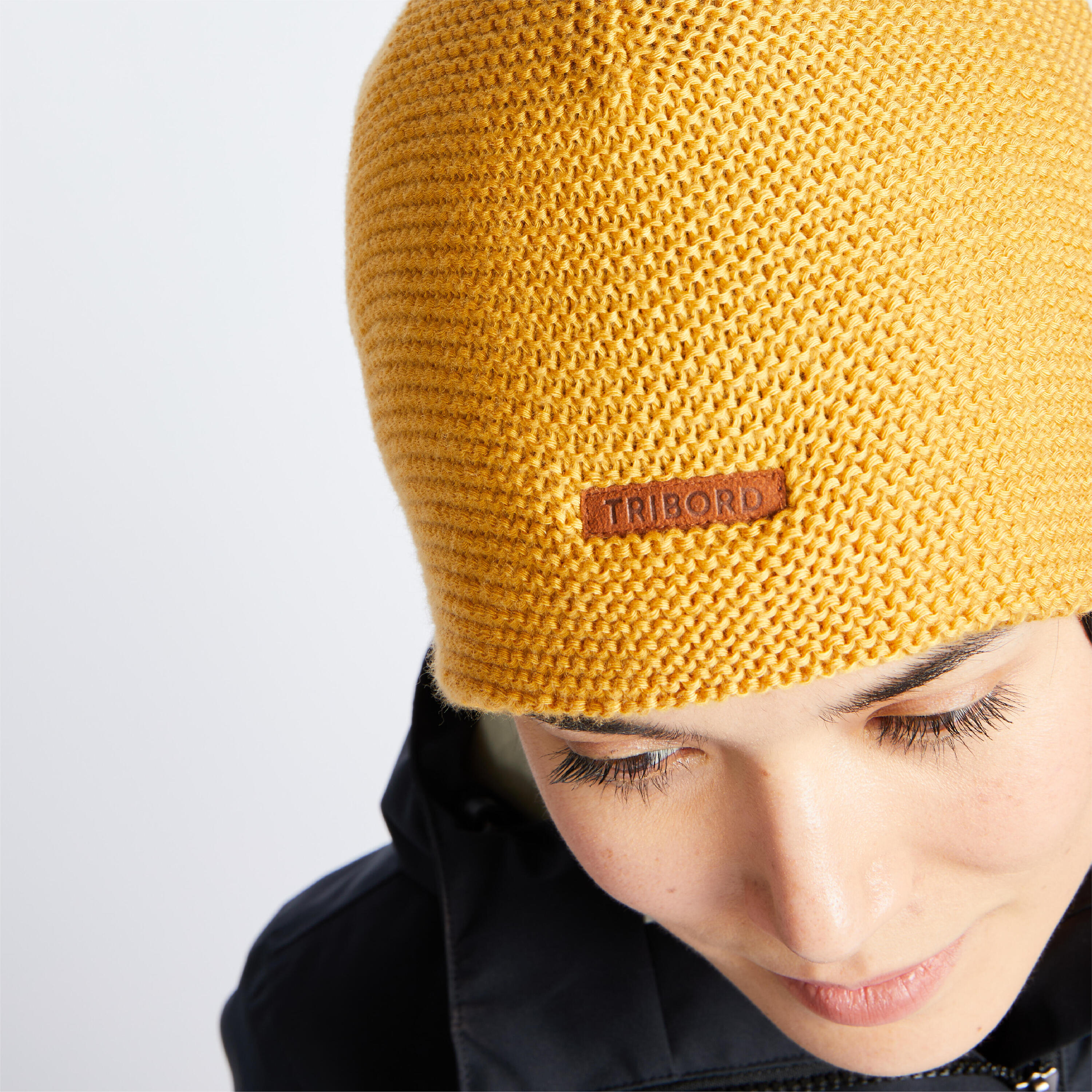 Gorro cortaviento con forro polar adulto 100 ocre 8/8
