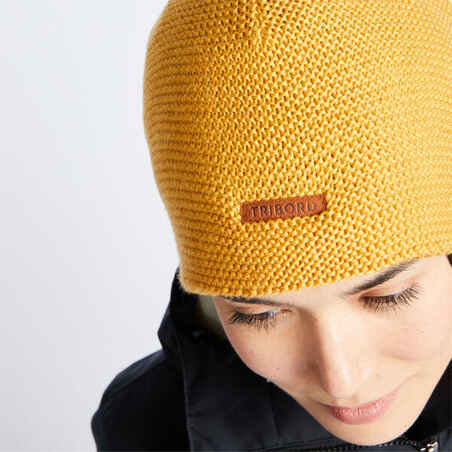 Šilta ir neperpučiama suaugusiųjų buriavimo kepuraitė „100“, ochros spalvos