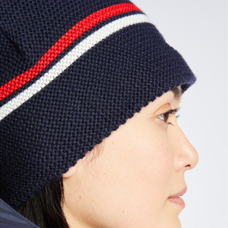 Adult sailing warm windproof beanie SAILING 100 - Blue white red