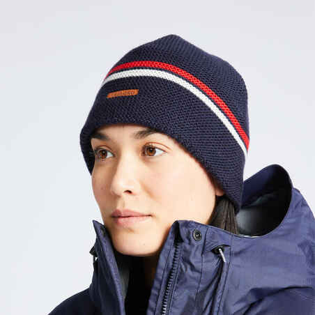 Adult sailing warm windproof beanie SAILING 100 - Blue white red