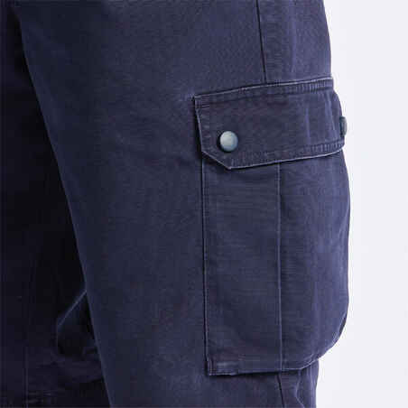 Vyriški buriavimui skirti šortai „100“, su kišenėmis, tamsiai mėlyni