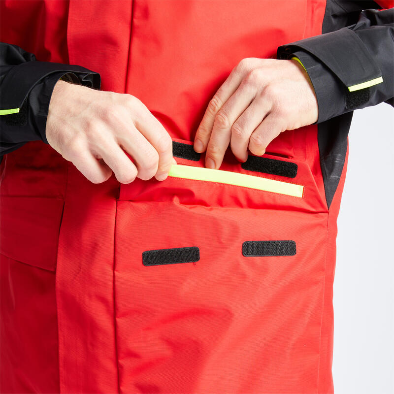 Segeljacke Herren wasserdicht - Offshore 900 rot