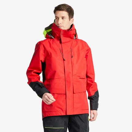 Veste de quart imperméable et coupe-vent de voile homme, Offshore 900 noir