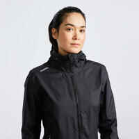 Women's Sailing Wind-proof Waterproof Anorak Raincoat Sailing 100 black