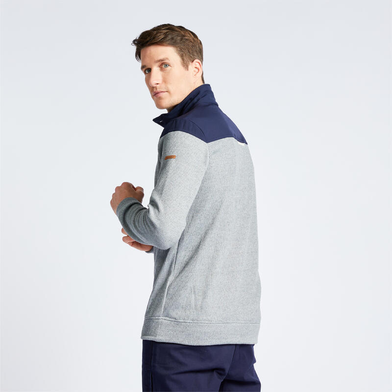 Pull marin de voile Sailing 300 H gris bleu